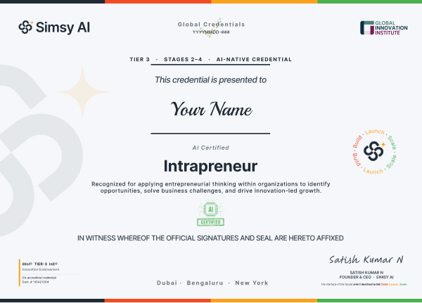 AI Certified Intrapreneur preview