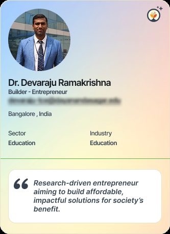 Dr Devaraju Ramakrishna &mdash; Entrepreneur on Simsy AI