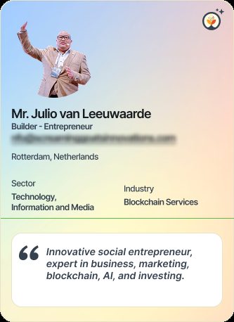 Mr Julio Van Leeuwaarde &mdash; Entrepreneur on Simsy AI