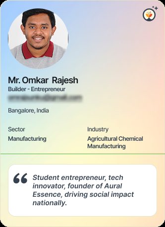 Mr Omkar Rajesh &mdash; Entrepreneur on Simsy AI