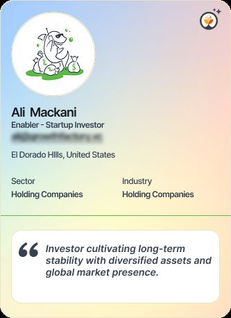 Mackani &mdash; Investor persona on Simsy AI
