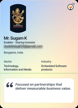 Mr Sugam K &mdash; Investor persona on Simsy AI