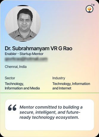 Dr Subrahmanyam Vr G Rao &mdash; Mentor on Simsy AI
