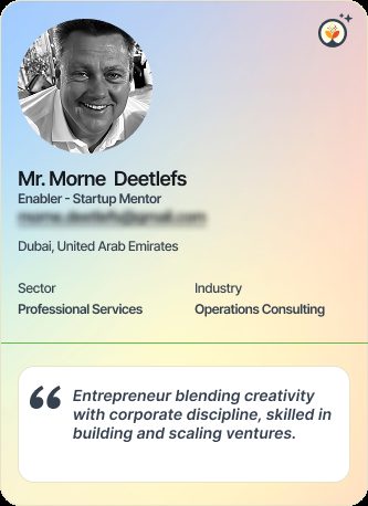 Mr Morne Deetlefs &mdash; Mentor on Simsy AI