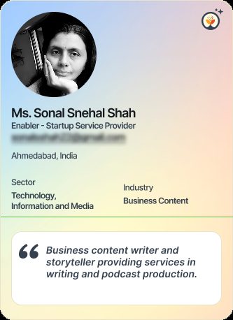Ms Sonal Snehal Shah &mdash; Service provider on Simsy AI