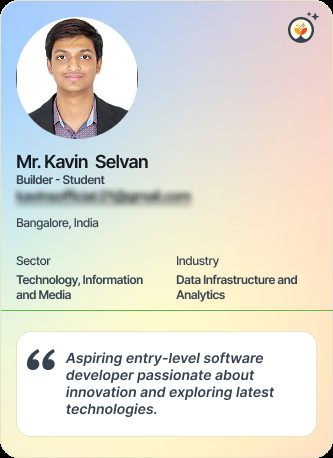 Mr Kavin Selvan &mdash; Student on Simsy AI