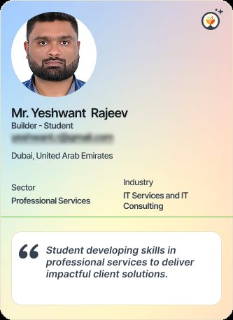 Mr Yeshwant Rajeev &mdash; Student on Simsy AI