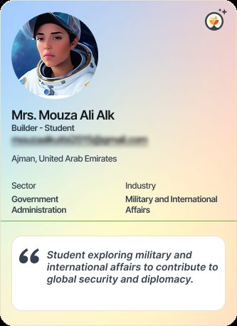 Mrs Mouza Ali Alk &mdash; Student on Simsy AI