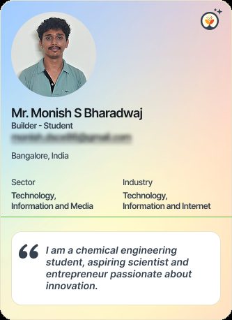 Student Mr Monish S Bharadwaj &mdash; Student on Simsy AI
